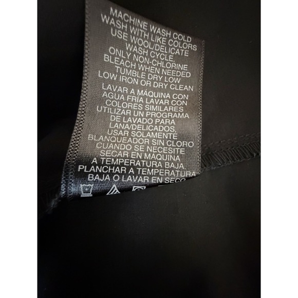 Norma Kamali Womens Black Long Sleeve Collared Button Up Rain Coat Size 14 - Picture 5 of 6